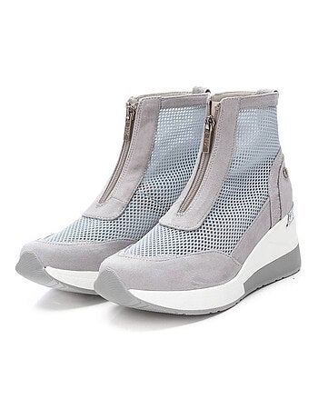 Bottines femme à lacets avec fermeture éclair