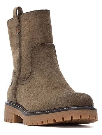 Bottines femme à lacets avec fermeture éclair