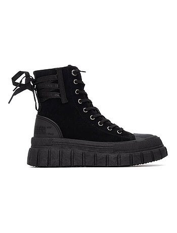 Bottines femme à lacets avec fermeture éclair