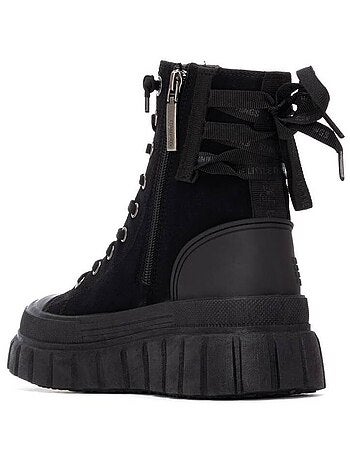 Bottines femme à lacets avec fermeture éclair