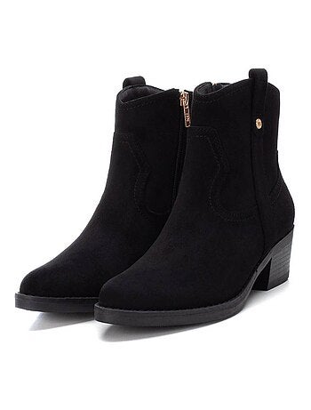 Bottines femme à lacets avec fermeture éclair