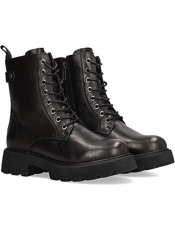 Bottines femme à lacets avec fermeture éclair