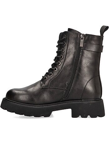 Bottines femme à lacets avec fermeture éclair