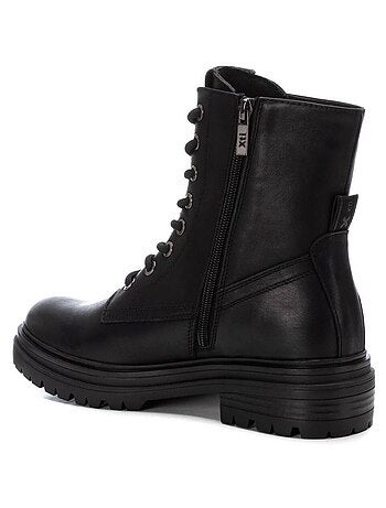 Bottines femme à lacets avec fermeture éclair