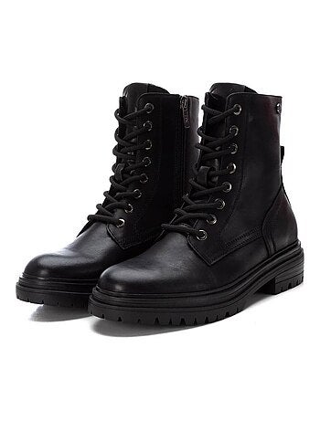 Bottines femme à lacets avec fermeture éclair