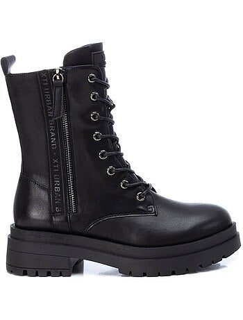 Bottines femme à lacets avec fermeture éclair