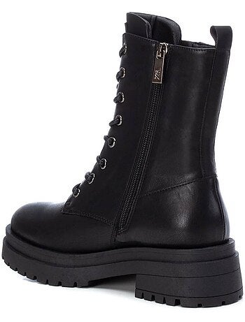 Bottines femme à lacets avec fermeture éclair
