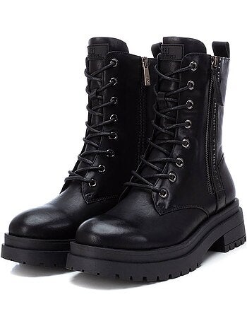 Bottines femme à lacets avec fermeture éclair