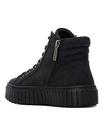 Bottines femme à lacets avec fermeture éclair