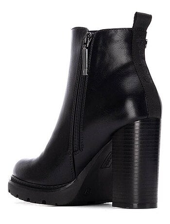 Bottines femme à lacets avec fermeture éclair