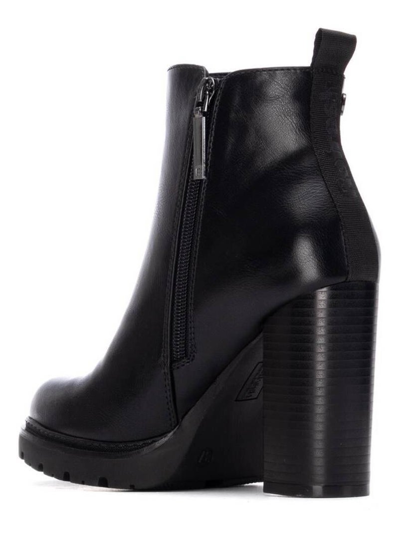 Bottines femme à lacets avec fermeture éclair Noir - Kiabi