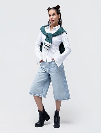 Bottines femme à lacets avec fermeture éclair