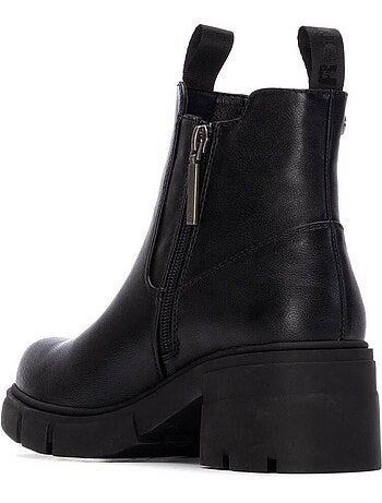 Bottines femme à lacets avec fermeture éclair