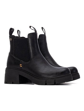 Bottines femme à lacets avec fermeture éclair