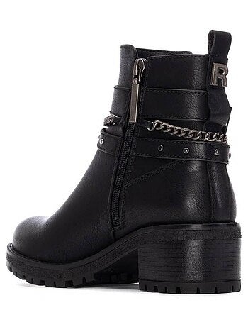 Bottines femme à lacets avec fermeture éclair