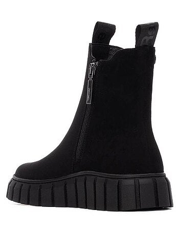 Bottines femme à lacets avec fermeture éclair