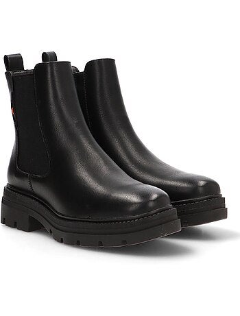 Bottines femme à lacets avec fermeture éclair