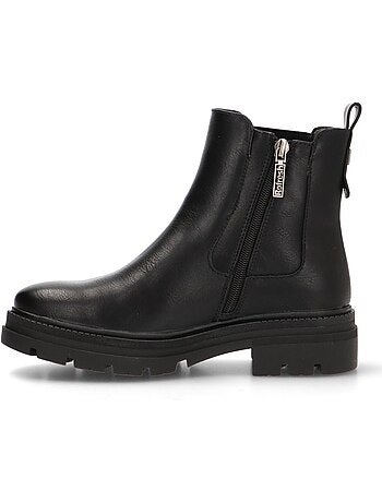 Bottines femme à lacets avec fermeture éclair