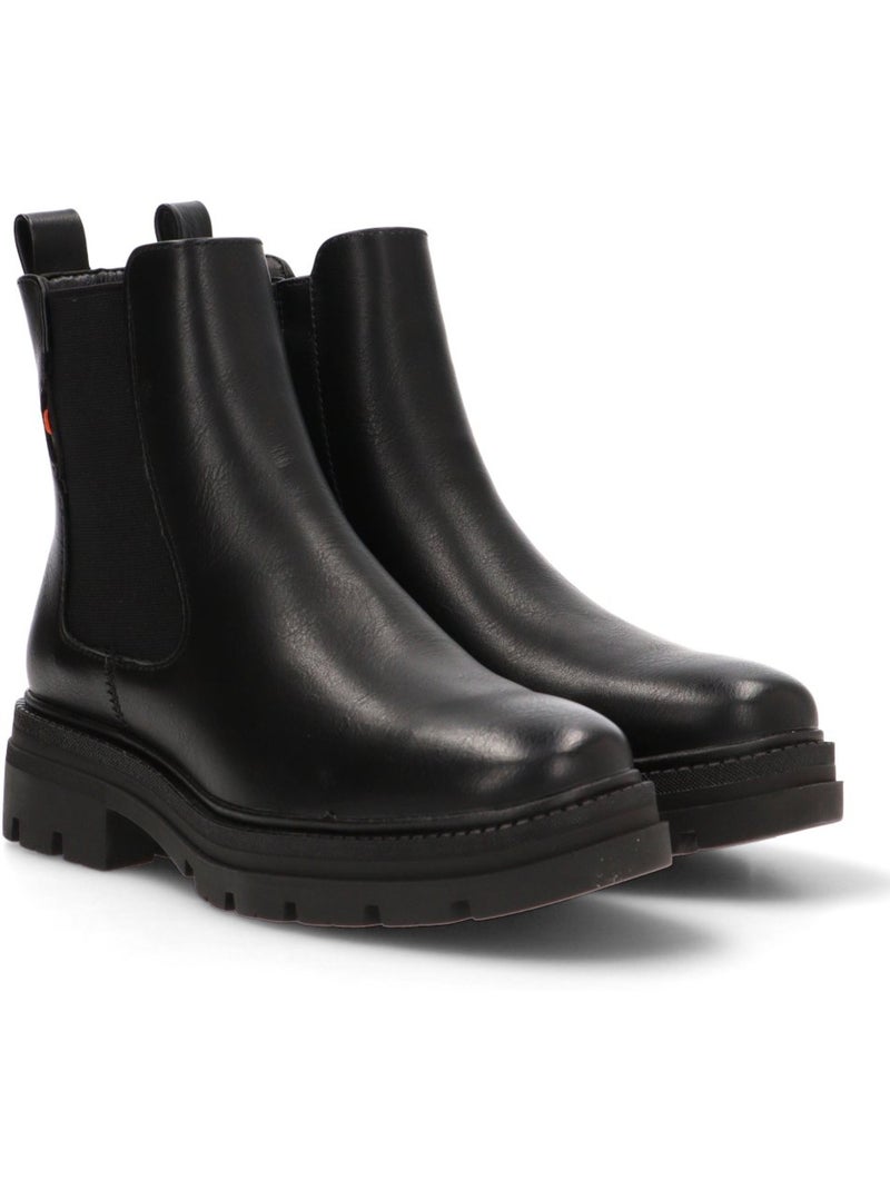 Bottines femme à lacets avec fermeture éclair Noir - Kiabi