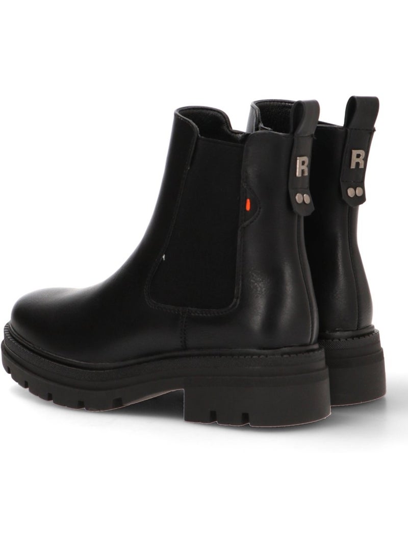 Bottines femme à lacets avec fermeture éclair Noir - Kiabi