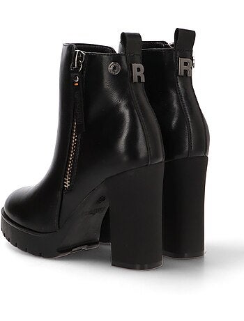 Bottines femme à lacets avec fermeture éclair