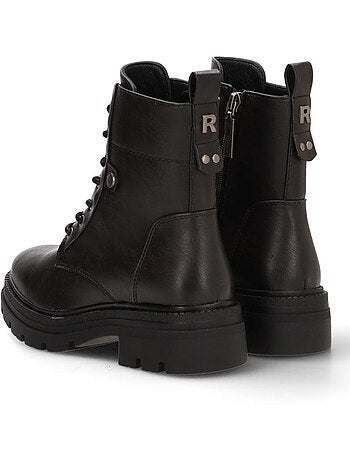 Bottines femme à lacets avec fermeture éclair