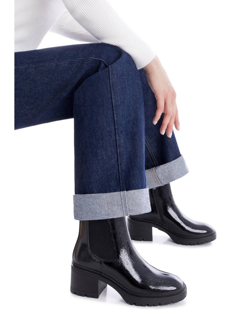 Bottines femme à lacets avec fermeture éclair Noir - Kiabi