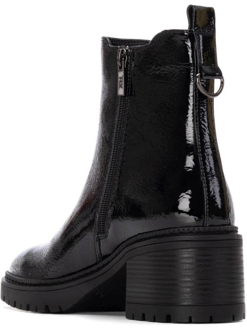 Bottines femme à lacets avec fermeture éclair Noir - Kiabi