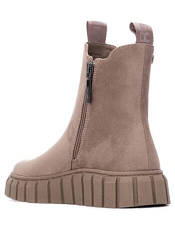 Bottines femme à lacets avec fermeture éclair