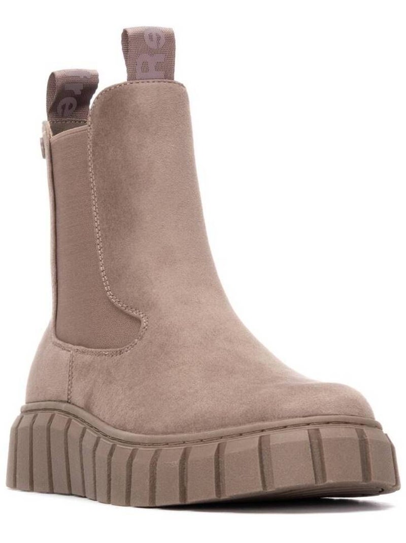 Bottines femme à lacets avec fermeture éclair Taupe - Kiabi