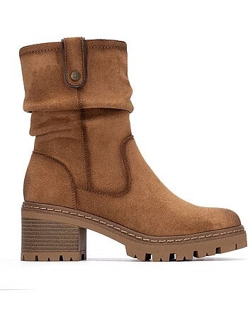 Bottines femme à lacets avec fermeture éclair