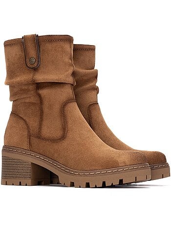 Bottines femme à lacets avec fermeture éclair