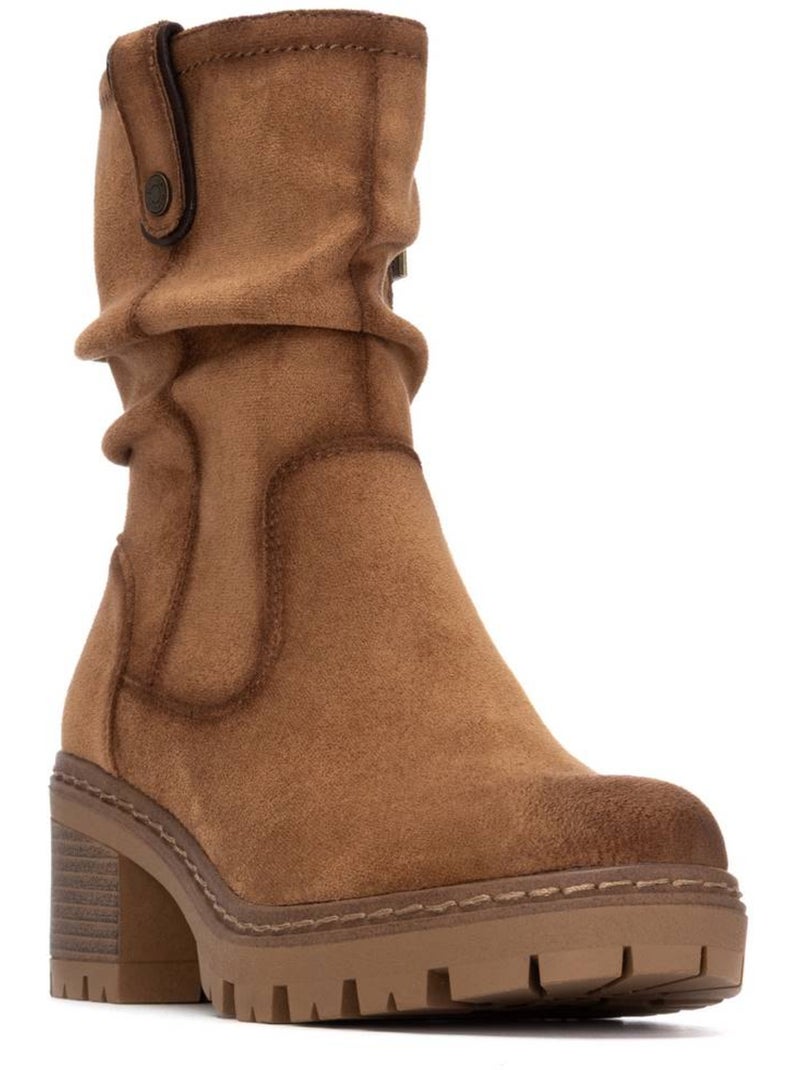 Bottines femme à lacets avec fermeture éclair Taupe - Kiabi