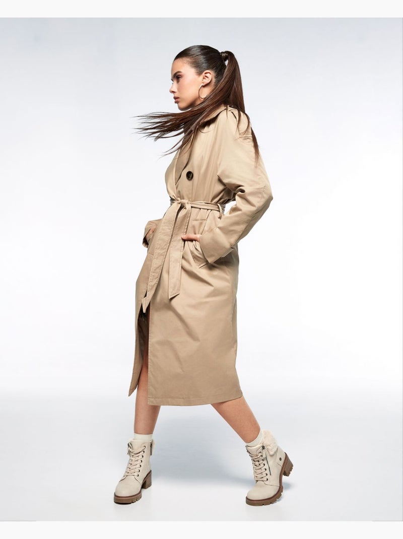 Bottines femme à lacets Beige - Kiabi