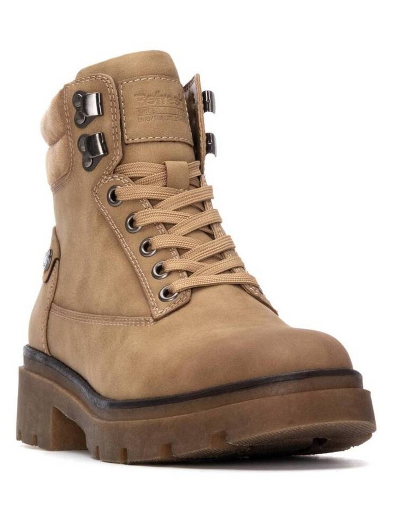 Bottines femme à lacets Beige - Kiabi