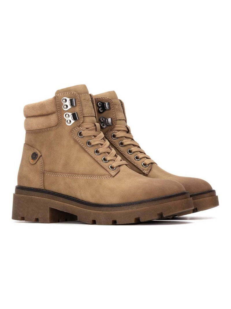Bottines femme à lacets Beige - Kiabi