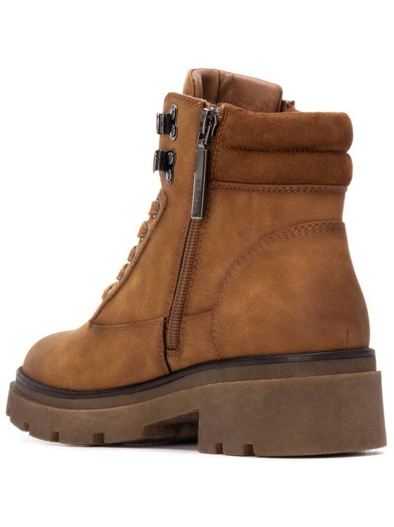 Bottines femme à lacets Camel - Kiabi