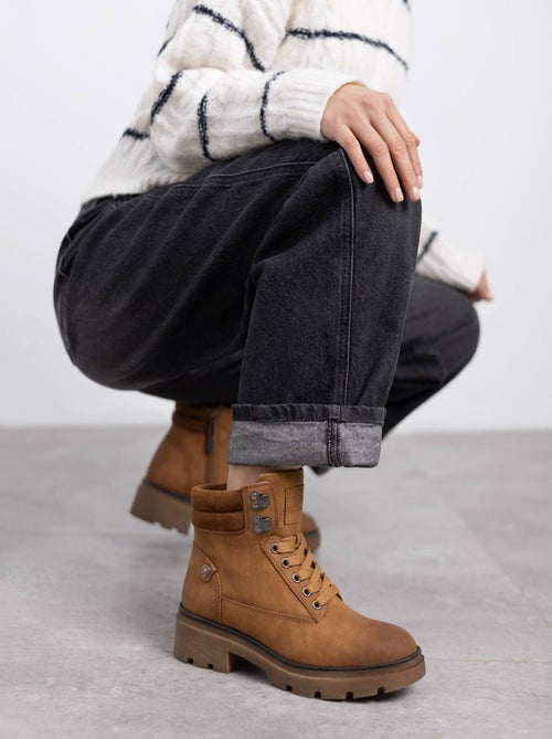 Bottines femme à lacets - Kiabi