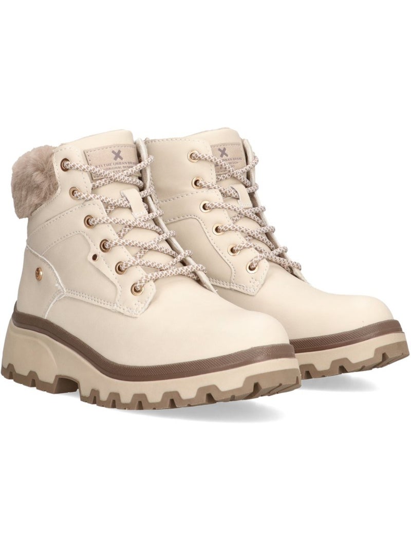 Bottines femme à lacets Gris perle - Kiabi