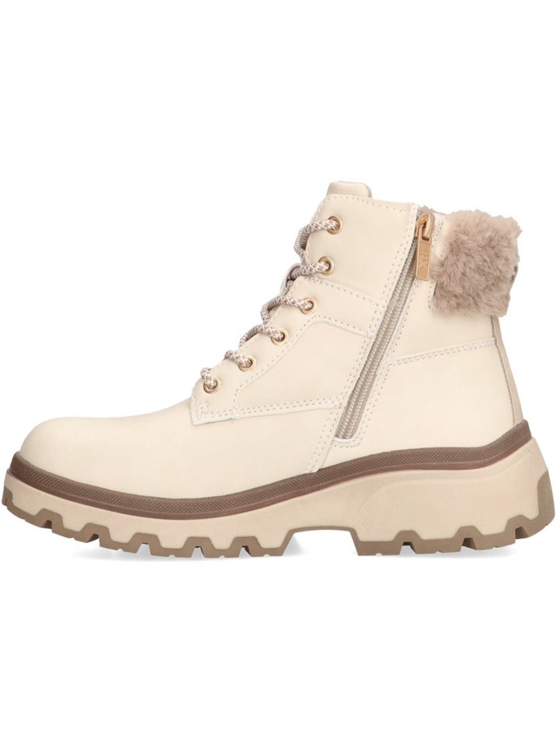 Bottines femme à lacets Gris perle - Kiabi