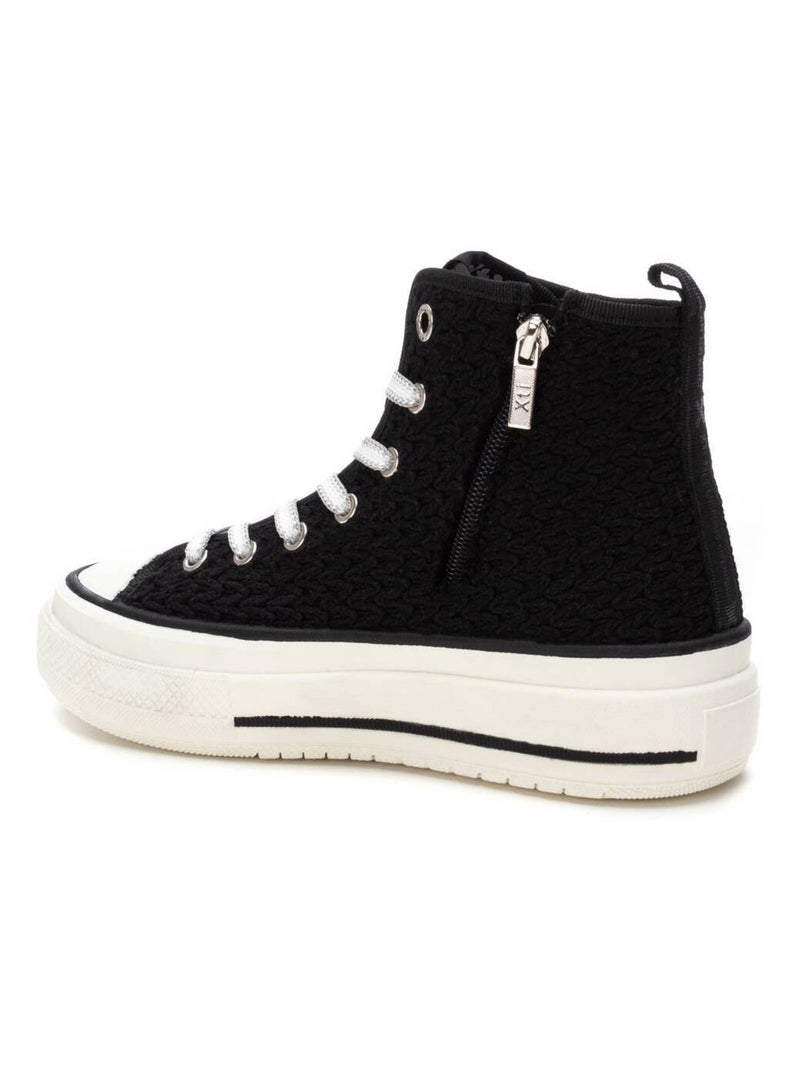 Bottines femme à lacets Noir - Kiabi