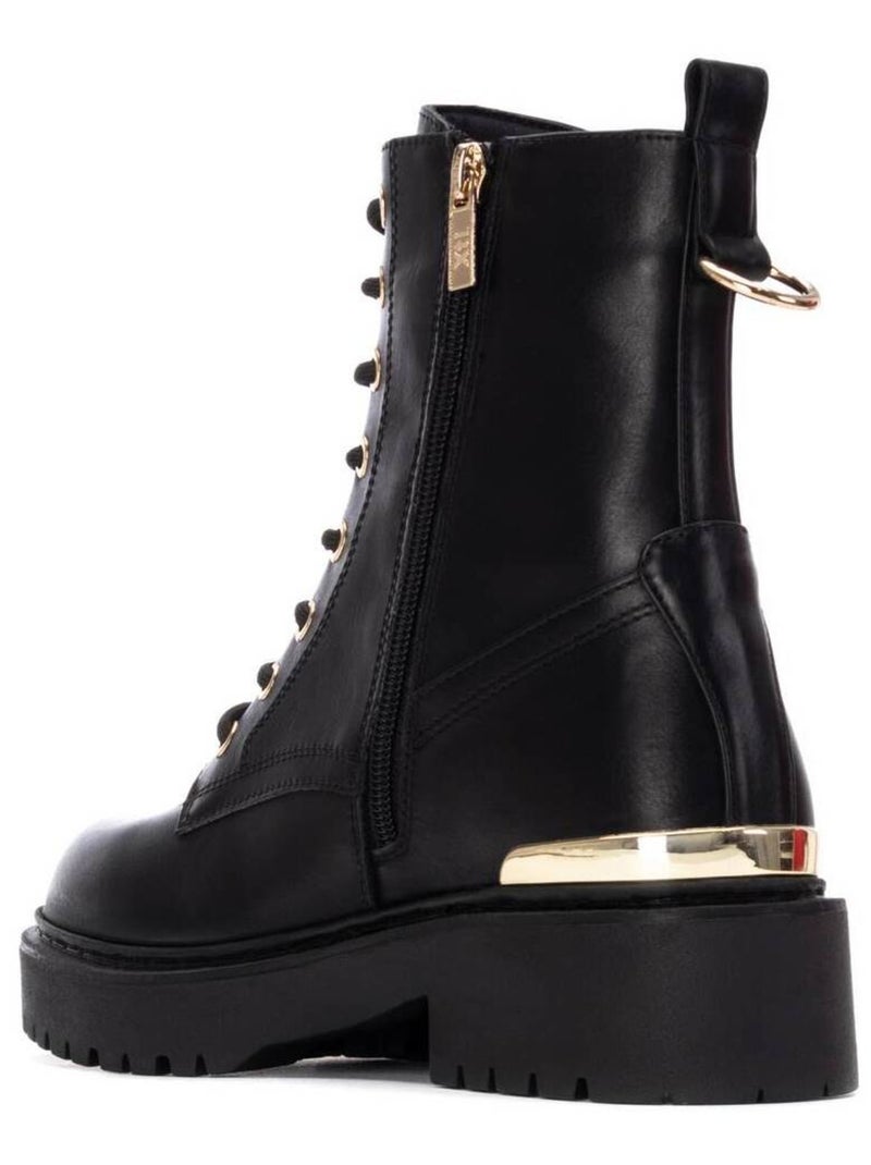 Bottines femme à lacets Noir - Kiabi