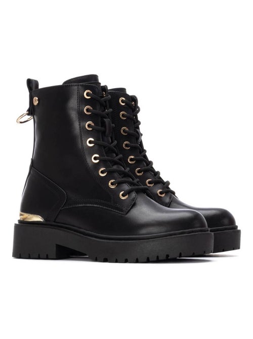 Bottines femme à lacets - Kiabi