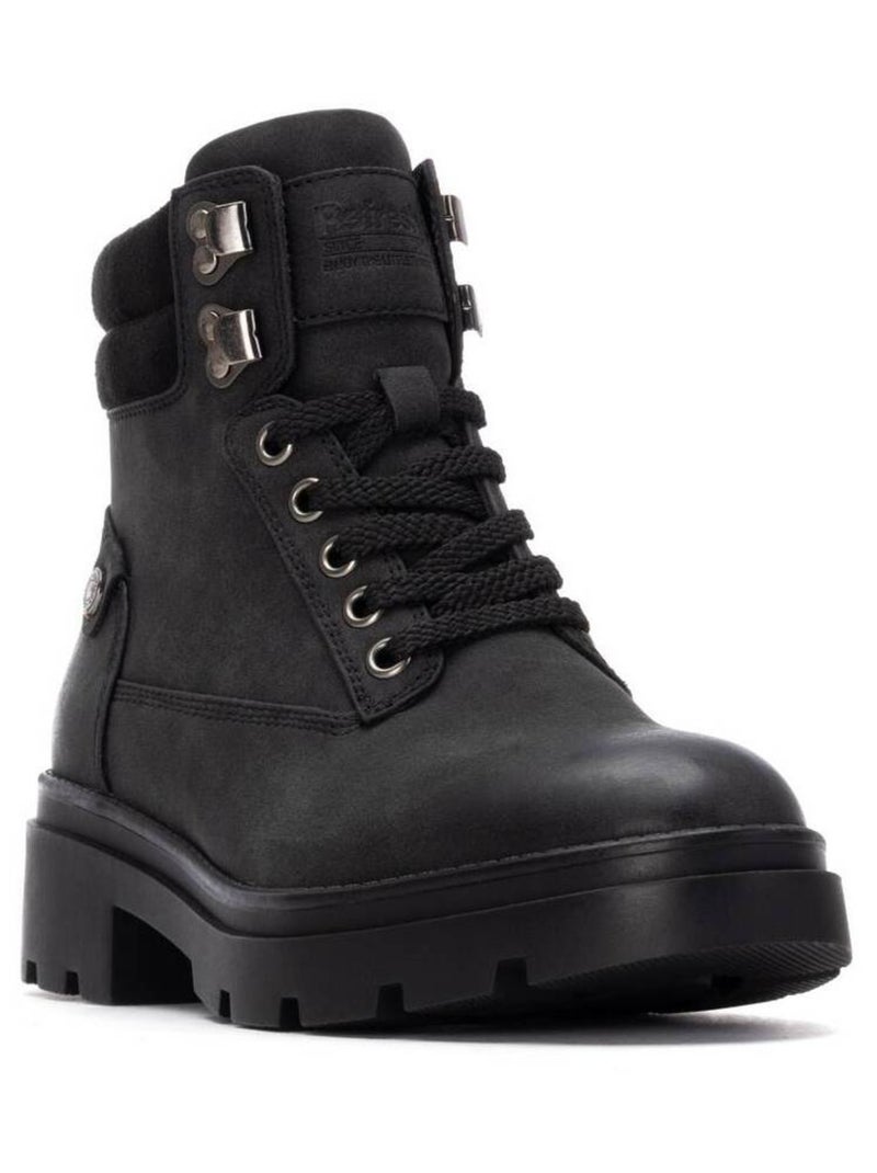 Bottines femme à lacets Noir - Kiabi