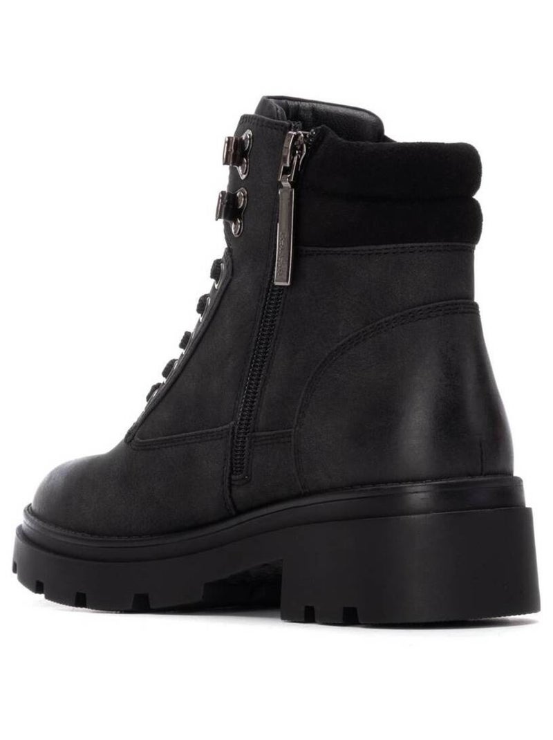 Bottines femme à lacets Noir - Kiabi