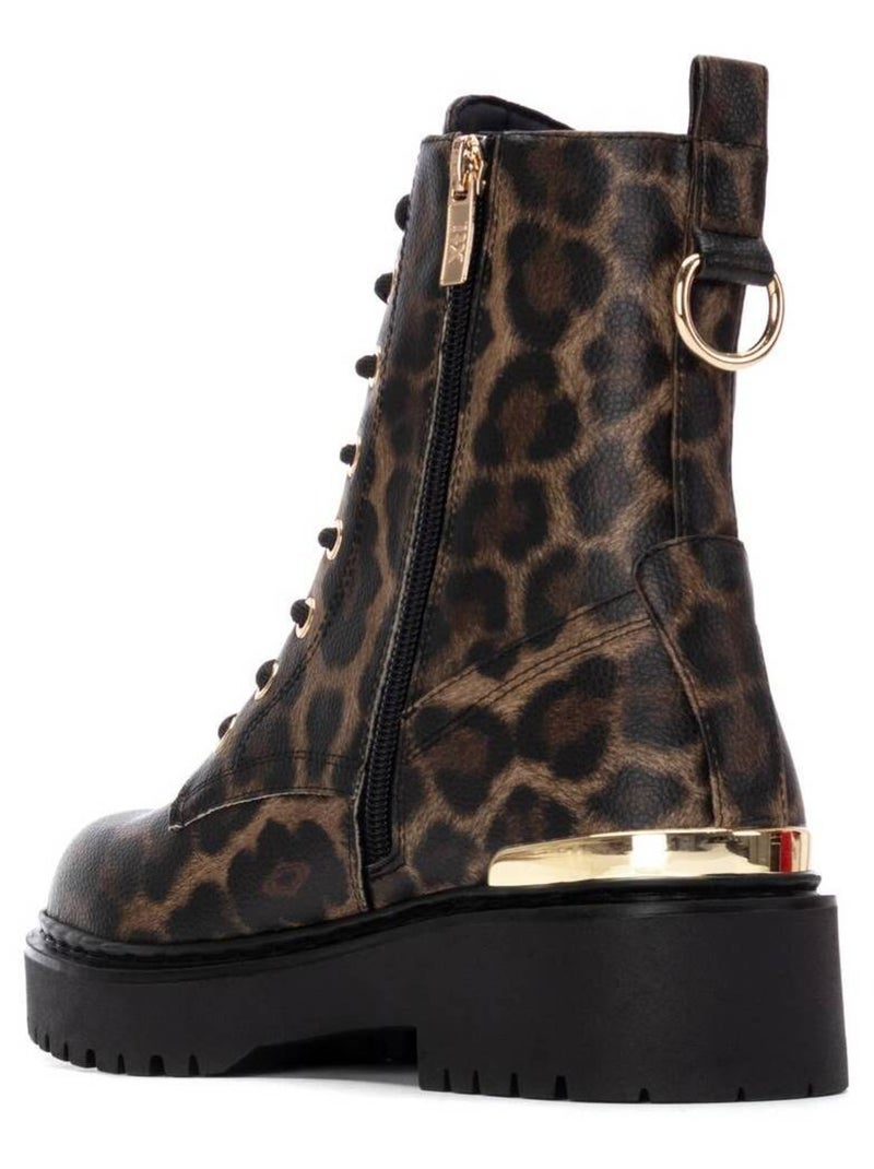 Bottines femme à lacets Noir Marron - Kiabi