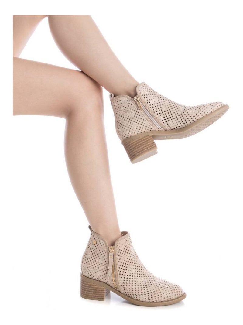 Bottines femme à talon Beige - Kiabi