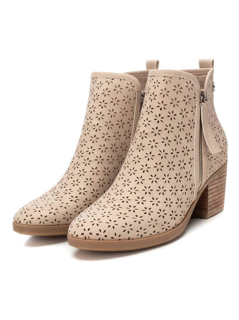 Bottines femme à talon Beige - Kiabi