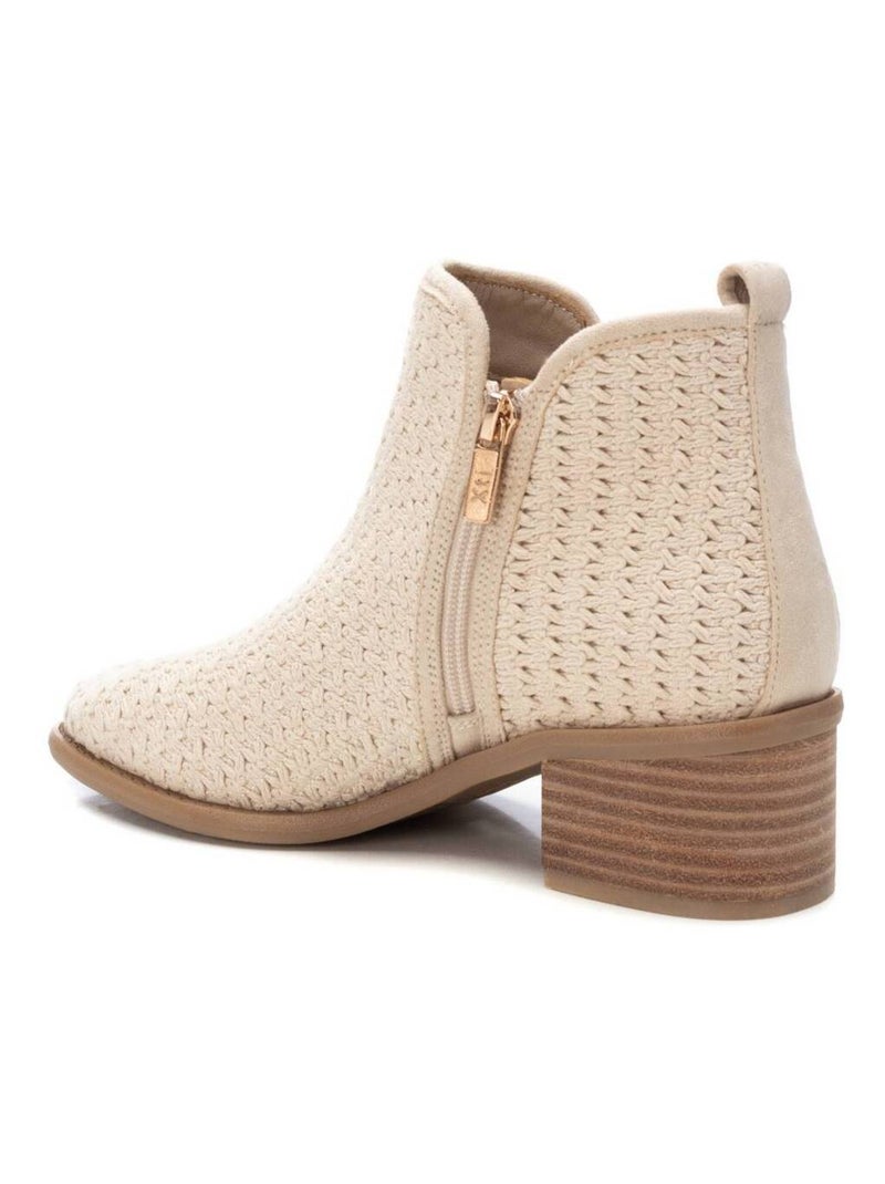 Bottines femme à talon Beige - Kiabi