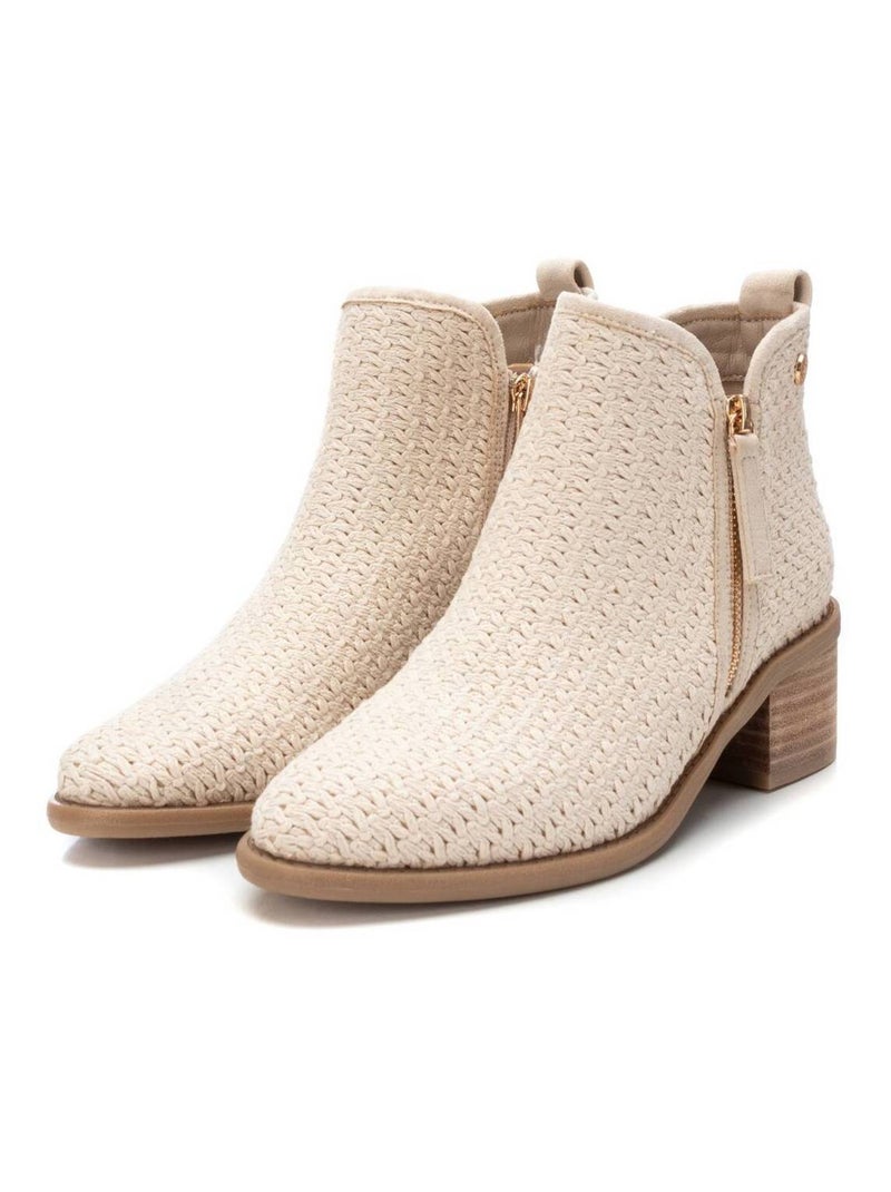 Bottines femme à talon Beige - Kiabi